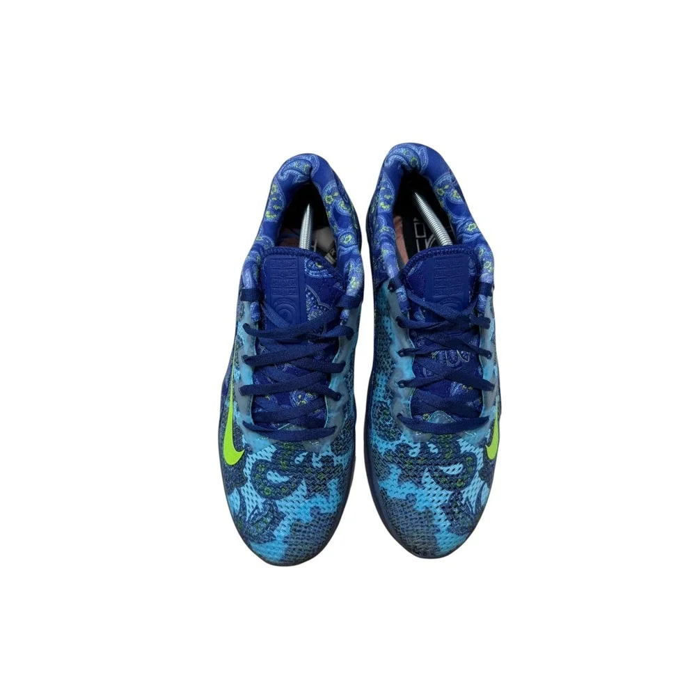 Nike Metcon 6 Training Shoes Mens 12 Blue Paisley Lime Green CZ0602-434